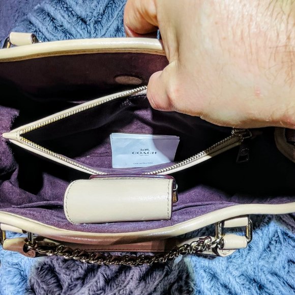 COACH SMALL MARGOT & COACH ACCORDION ZIP WALLET IN SIG DEBOSSED PATENT LEATHER - Picture 11 of 16